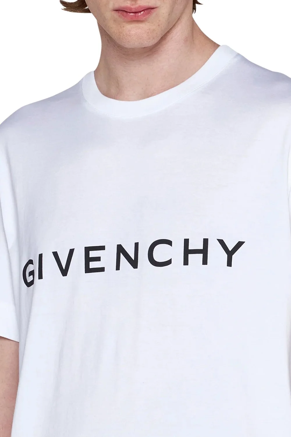 GIVENCHY ジバンシィ 両面ロゴ slim fit Tシャツ Lホワイト White Givenchy Men's Slim Fit Jersey T-Shirt for Stylish Comfort